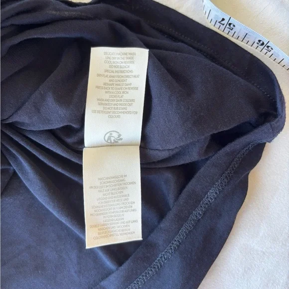 Boden Navy Blue Velvet Long Sleeve Top US 8 UK 12 Stretch - Picture 10 of 10